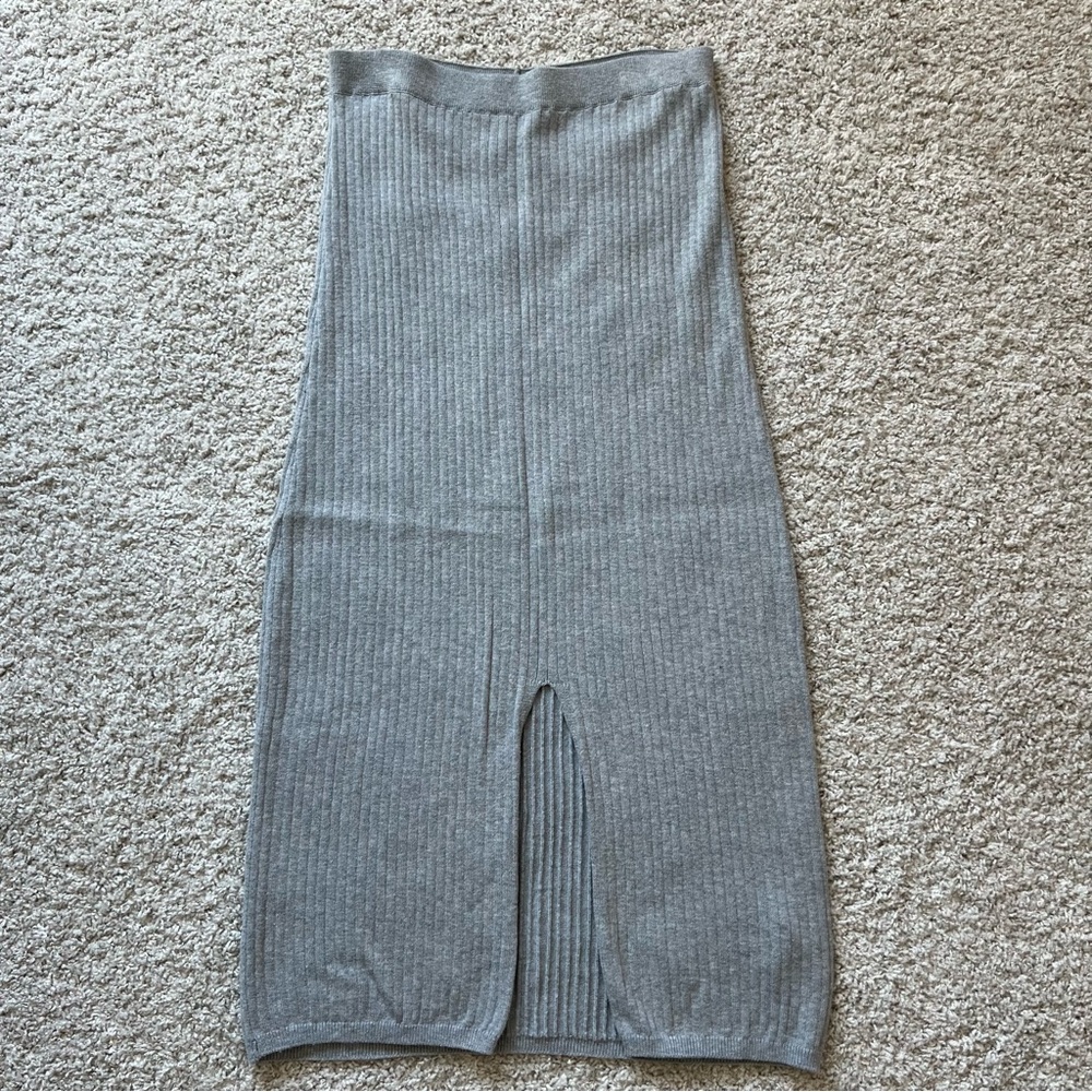 Free people skyline midi skirt gray size large